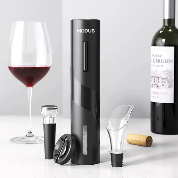 Kit Abridor de Vinho Elétrico - Edição Black Limitada